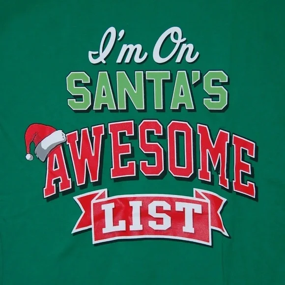 CHRISTMAS Shirt Kids Size XL Short Sleeve Green Unisex NWOT - Picture 3 of 3